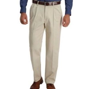CITY CASUALS BY HAGGAR MENS PANTS/TROUSERS BEIGE 42x30